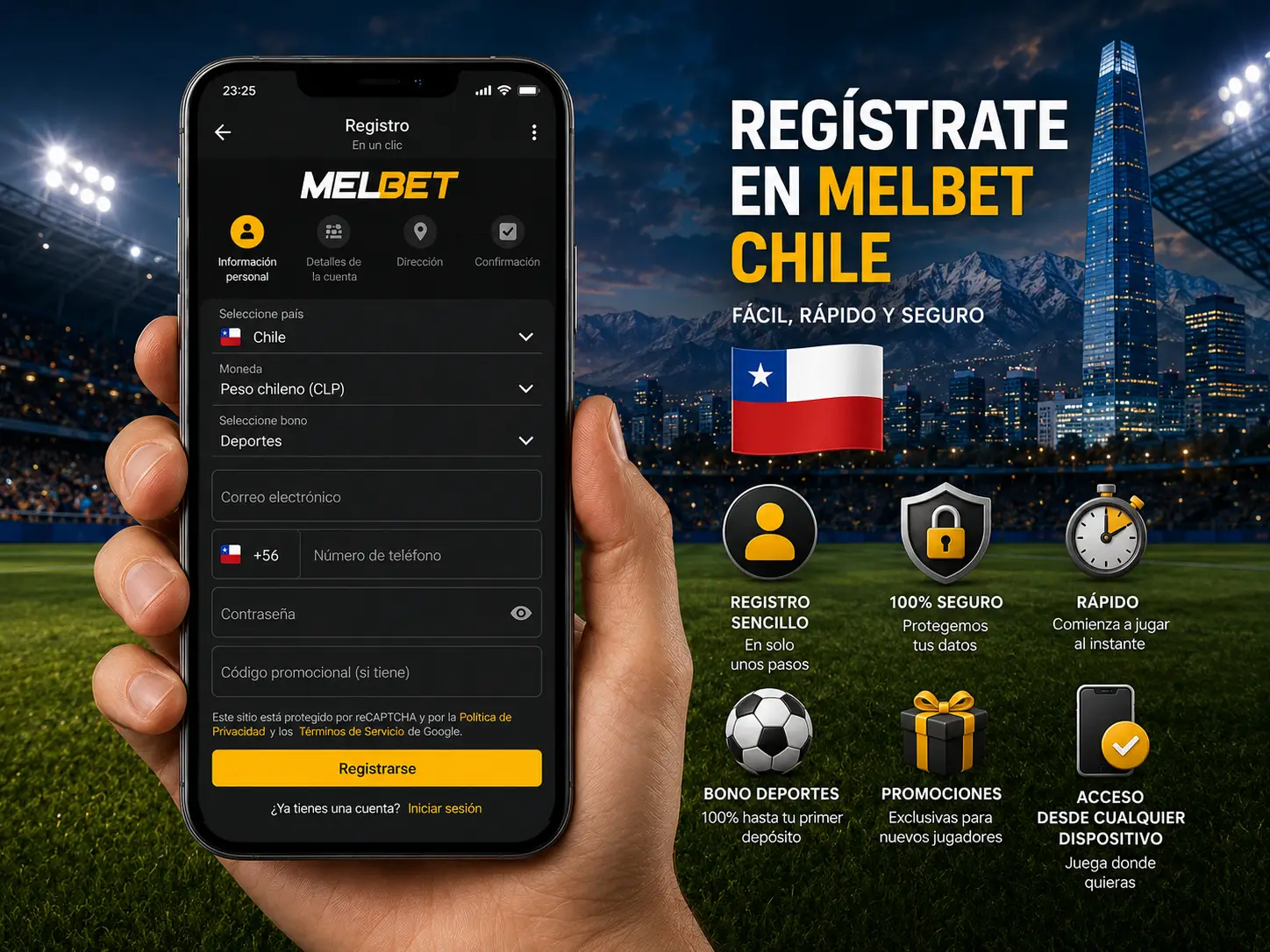 Registro Casino Melbet en Chile