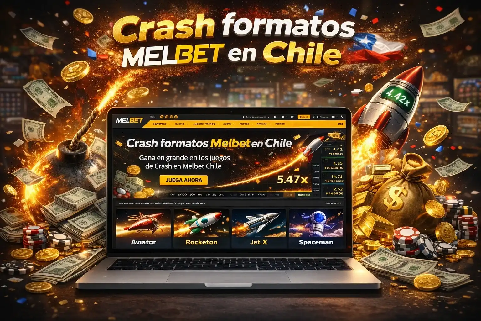 Juegos rápidos y formatos crash game Melbet