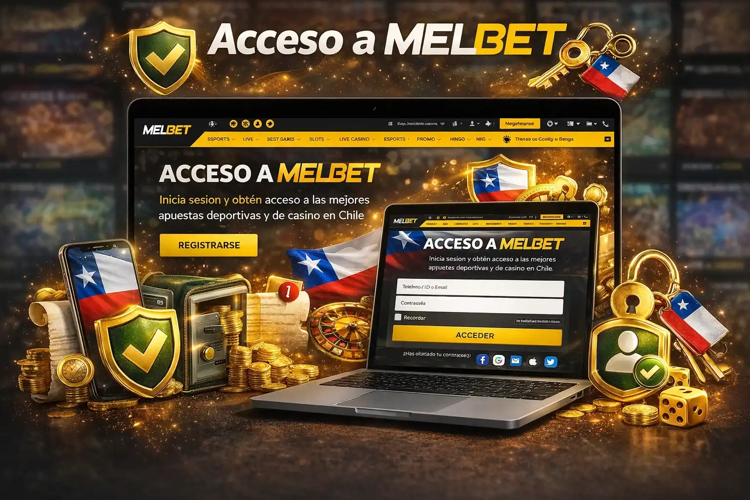 Ingreso a Melbet y seguridad de la cuenta